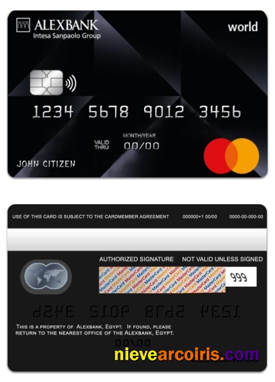 Egypt Alexbank world mastercard